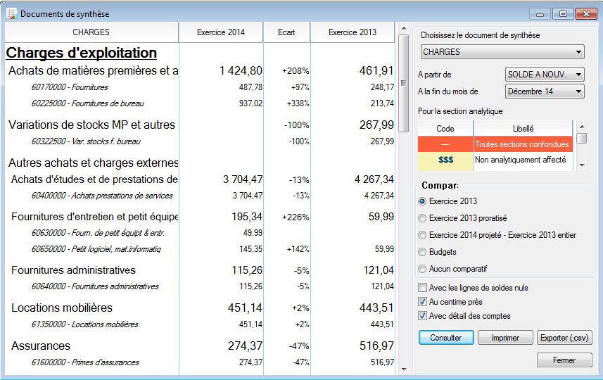 Bilan - Compte de resultat